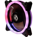 Chieftec AF-12RGB système de refroidissement d’ordinateur Ventilateur 12 cm Noir 1 pièce(s), Ventilateur de boîtier Noir/Blanc, Ventilateur, 12 cm, 1200 tr/min, Noir