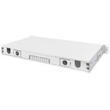 Digitus Boîte de fusion fibre optique avec fermeture rapide, vide sans panneau avant, extensible, Boîte de raccordement Gris