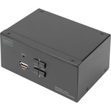 Digitus Commutateur KVM DisplayPort 2x 1, Switch KVM Noir