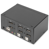 Digitus Commutateur KVM DisplayPort 2x 1, Switch KVM Noir