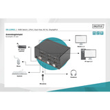 Digitus Commutateur KVM DisplayPort 2x 1, Switch KVM Noir