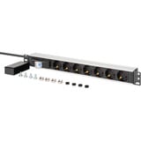 Digitus DN-95439 multiprise à 7 prises Noir/en aluminium, 7x prises