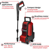 EINHELL Nettoyeur haute pression sans fil HYPRESSO 36/105 Rouge/Noir