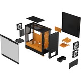 Fractal Design Design Pop Air RGB Orange Core TG Clear Tint, Moyenne tour Noir/Orange