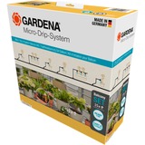 GARDENA Kit Micro-Goutte-à-Goutte pour balcon (15 plantes), Goutteurs Noir/gris