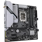 GIGABYTE B760M GAMING PLUS WIFI DDR4 Carte mère - Compatible avec les processeurs Intel Core de 14e génération, VRM 4+1+1 phases, jusqu'à 5333 MHz DDR4 (OC), 2xPCIe 4.0 M.2, Wi-Fi 6, LAN 1 GbE, USB 3.2 Gen 1 carte mère socket 1700 Noir/Argent, VRM 4+1+1 phases, jusqu'à 5333 MHz DDR4 (OC), 2xPCIe 4.0 M.2, Wi-Fi 6, LAN 1 GbE, USB 3.2 Gen 1, Intel, LGA 1700, Intel® Celeron®, Intel Core i3 12th Gen, Intel Core i3 13th Gen, Intel Core i3 14th Gen, Intel..., LGA 1700, 128 Go, DDR4-SDRAM
