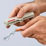 KNIPEX Outil à dégainer pour câbles de données, Abisolier et outil de démontage 50 g, Gris