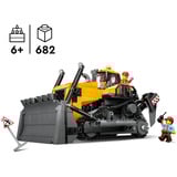 LEGO Bulldozer jaune avec chargeur frontal, Jouets de construction 