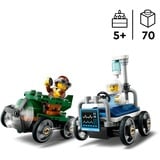 LEGO City - Kit voiture de course: avion vs lit d'hôpital, Jouets de construction 60459 | Ensemble de course de caisses à savon