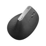 Logitech Souris ergonomique avancée MX Vertical Noir/Argent, Droitier, Optique, RF sans fil + Bluetooth, 4000 DPI, Graphite