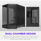 NZXT H6 boîtier midi tower Noir | 2x USB-A | 1x USB-C | Verre trempé