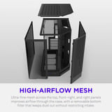 NZXT H6 boîtier midi tower Noir | 2x USB-A | 1x USB-C | Verre trempé