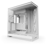 NZXT H9 Flow RGB boîtier midi tower Blanc (mat) | 2x USB-A | 1x USB-C | RGB | Verre Trempé