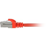 Sharkoon Câble de raccordement SFTP, RJ-45 Cat.7a Rouge, 1 mètre, Câble brut