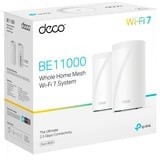 TP-Link Deco BE65 Tri-bande (2,4 GHz / 5 GHz / 6 GHz) Wi-Fi 7 (802.11be) Blanc 4 Interne, Routeur Blanc, Blanc, Interne, Système maillé, Tri-bande (2,4 GHz / 5 GHz / 6 GHz), Wi-Fi 7 (802.11be), 11000 Mbit/s