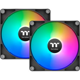Thermaltake CT120 Reverse ARGB Sync PC Cooling Fan ventilateurs de boîtier Noir, 2 pièces, 120 x 120 x 25 mm, PWM