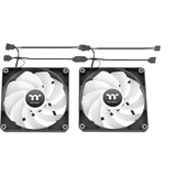Thermaltake CT120 Reverse ARGB Sync PC Cooling Fan ventilateurs de boîtier Noir, 2 pièces, 120 x 120 x 25 mm, PWM