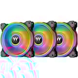 Thermaltake RGB Quad 12 Ventilateur de radiateur TT Premium Edition 3 Pack, Ventilateur de boîtier Noir, 3 pièces, contrôleur inclus