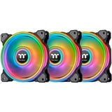 Thermaltake RGB Quad 12 Ventilateur de radiateur TT Premium Edition 3 Pack, Ventilateur de boîtier Noir, 3 pièces, contrôleur inclus