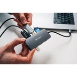 Verbatim CMH-09 USB Type-C 10000 Mbit/s Argent, Station d'accueil Gris, USB Type-C, HDMI, RJ-45, USB 3.2 Gen 1 (3.1 Gen 1) Type-A, USB 3.2 Gen 2 (3.1 Gen 2) Type-A, USB 3.2 Gen 2..., MicroSD (TransFlash), SD, 10000 Mbit/s, 60 Hz, Argent