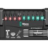 Wera Bit-Check 10 Impaktor 2, Set d'embouts de vissage 10 pièces, recouvertes de diamant, extrêmement résistantes