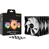 be quiet! Light Wings LX 120mm PWM Triple Pack, Ventilateur de boîtier Noir, 4-Pin PWM, LED, 3 pièces