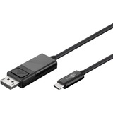 goobay 79295 câble vidéo et adaptateur 1,2 m USB Type-C DisplayPort Noir Noir, 1,2 m, USB Type-C, DisplayPort, Mâle, Mâle, Droit