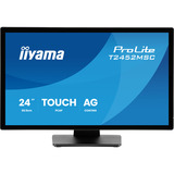 iiyama ProLite T2452MSC-B2AG 24" Moniteur tactile Noir (Mat), 1x DisplayPort, 1x HDMI, 2x USB-A, 120 Hz, 61 cm (24"), 1920 x 1080 pixels, Full HD, LED, 5 ms, Noir