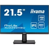 iiyama ProLite XU2292HSU-B6 écran plat de PC 54,6 cm (21.5") 1920 x 1080 pixels Full HD LED Noir 22" Moniteur  Noir (Mat), 54,6 cm (21.5"), 1920 x 1080 pixels, Full HD, LED, 4 ms, Noir