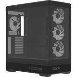 Aerocool  boîtier midi tower Noir | 2x USB-A | 1x USB-C | RGB | Window