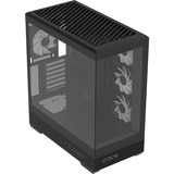 Aerocool  boîtier midi tower Noir | 2x USB-A | 1x USB-C | RGB | Window