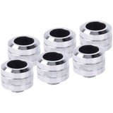 Alphacool 17476 pièce et accessoire pour systèmes de refroidissement d'ordinateurs Kit d'adaptation, Connexion Chrome, Kit d'adaptation, Laiton, Chrome, 1/4", 23 mm, 2,6 cm