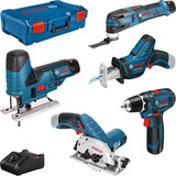 Bosch Kit BOSCH 12V GSR+GST+GOP+GKS+GSA, Set d'outils Bleu
