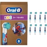 Braun Oral-B Kids Spiderman 8 pièces, Tête brosse à dent électrique Blanc