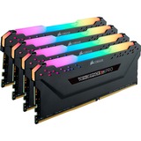 Corsair 32 Go DDR4-3600 Quad-Kit, Mémoire vive Noir, CMW32GX4M4D3600C16, Vengeance RGB Pro, XMP