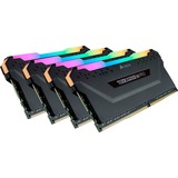 Corsair 32 Go DDR4-3600 Quad-Kit, Mémoire vive Noir, CMW32GX4M4D3600C16, Vengeance RGB Pro, XMP