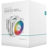 DeepCool AG620 WH ARGB Refroidisseur CPU Blanc, 4 broches PWM, LED RGB