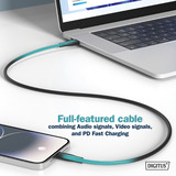 Digitus Câble de connexion en silicone USB4 Gen 2x2 USB-C > USB-C Noir