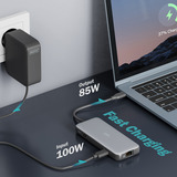 Digitus Station d'accueil USB-C 7 ports Gris/Noir