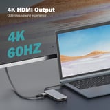 Digitus Station d'accueil USB-C 7 ports Gris/Noir