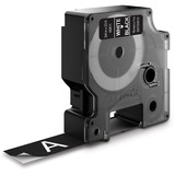 Dymo D1 étiquettes autocollantes authentiques | rouleau de 19 mm x 7 m | impression en blanc sur fond noir | autocollantes | pour étiqueteuses LabelManager, Ruban Blanc sur noir, Polyester, Belgique, -18 - 90 °C, DYMO, LabelManager, LabelWriter 450 DUO