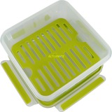 Emsa CLIP & GO XL Boîte de rangement alimentaire 1,3 L Vert, Transparent 1 pièce(s), Lunch-Box Transparent/Vert, Boîte de rangement alimentaire, Adulte, Vert, Transparent, Monochromatique, Carré, Allemagne