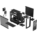 Fractal Design Meshify 2 Lite Noir, Boîtier PC Noir, PC, Noir, ATX, EATX, micro ATX, Mini-ITX, Acier, Verre trempé, 18,5 cm, 47,6 cm