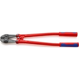 KNIPEX Coupe-boulons 71 72 610, Tenailles de cran Rouge/Bleu, grise atramentisée, avec gaines bi-matière