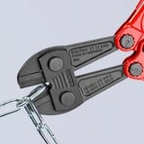 KNIPEX Coupe-boulons 71 72 610, Tenailles de cran Rouge/Bleu, grise atramentisée, avec gaines bi-matière