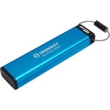 Kingston IronKey Keypad 200C USB-C de 16 Go, FIPS 140-3 niveau 3 AES-256, Clé USB FIPS 140-3 niveau 3 AES-256, 16 Go, USB Type-C, 3.2 Gen 1 (3.1 Gen 1), 145 Mo/s, Gaine, Bleu