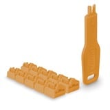Lindy 47897 bloqueur de port Bloqueur de port + clé RJ-45 Orange Acrylonitrile-Butadiène-Styrène (ABS) 10 pièce(s), Verrou antivol Orange, Bloqueur de port + clé, RJ-45, Orange, Acrylonitrile-Butadiène-Styrène (ABS), 10 pièce(s), Sac en polyéthylène