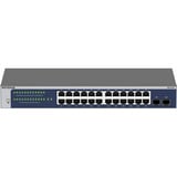Netgear GS724Tv6 Géré L2+/L3 Gigabit Ethernet (10/100/1000) 1U Bleu, Gris, Switch Bleu, Géré, L2+/L3, Gigabit Ethernet (10/100/1000), Full duplex, Grille de montage, 1U