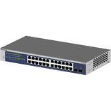 Netgear GS724Tv6 Géré L2+/L3 Gigabit Ethernet (10/100/1000) 1U Bleu, Gris, Switch Bleu, Géré, L2+/L3, Gigabit Ethernet (10/100/1000), Full duplex, Grille de montage, 1U