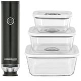 Rommelsbacher Set de démarrage appareil de mise sous vide manuel VAC 253/S, Machine à aspirer Anthracite